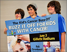 Buzzees getting shaved by Rob Gronkowski